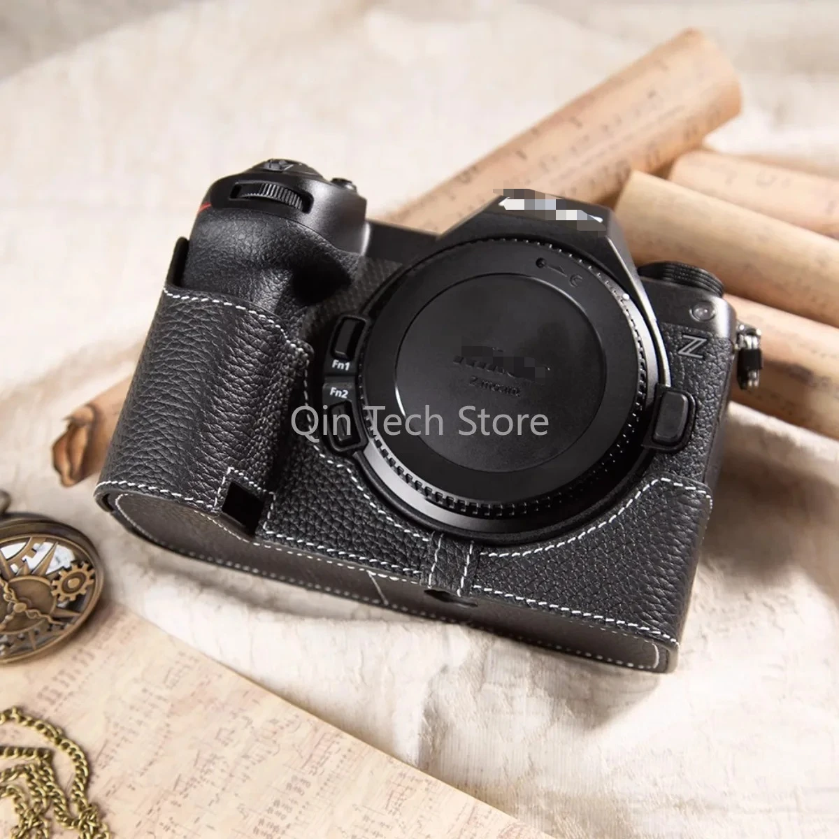 Vintage echtes Leder Kameratasche Tasche schützen Fall Abdeckung Basis Hals Gürtel Schultergurt für Nikon Z63 Z6iii Z6-III Zubehör