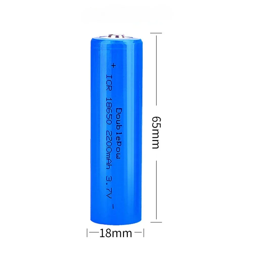 18650 3.7V 2200mAh rechargeable lithium battery for flashlight, laser pen, small fan, solar street light