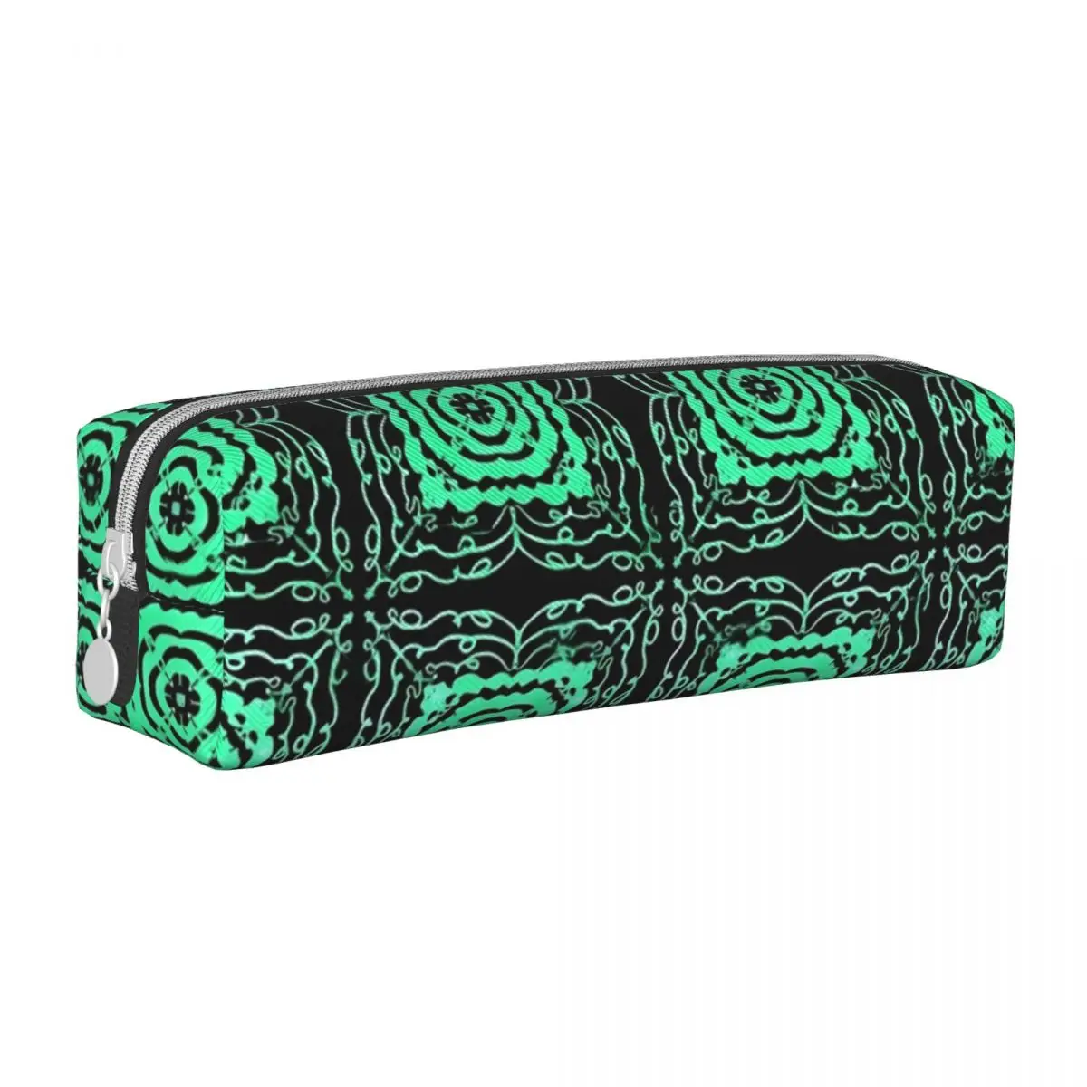 

Vintage Pencil Case Geo Print Pencil Box Metallic Design School Pencil Cases Child Square Design School Supplies