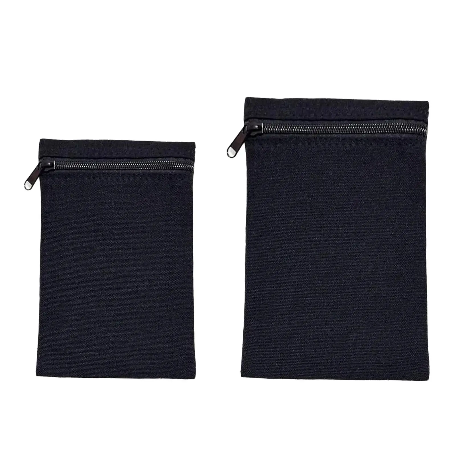2Pcs Sew in Pocket with Zipper Travel Security Pocket Mobile Storage Pouch Easy