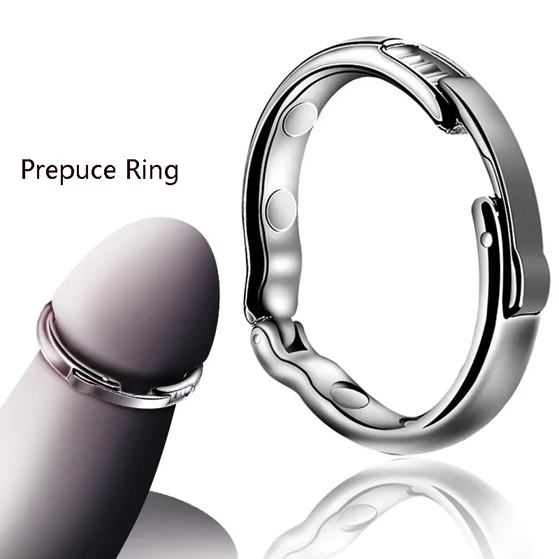 

Magnet Cock Ring Metal Penis Sleeve For Male Extender Penis Enlargement Condoms Sex Toys Intimate Goods Ring On The Penis