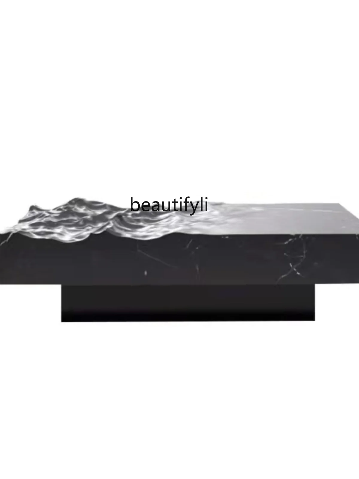 Designer Creative Coffee Table Living Room Booth Modern Light Luxury FRP Side Table Minimalist Water Ripple Tea Table