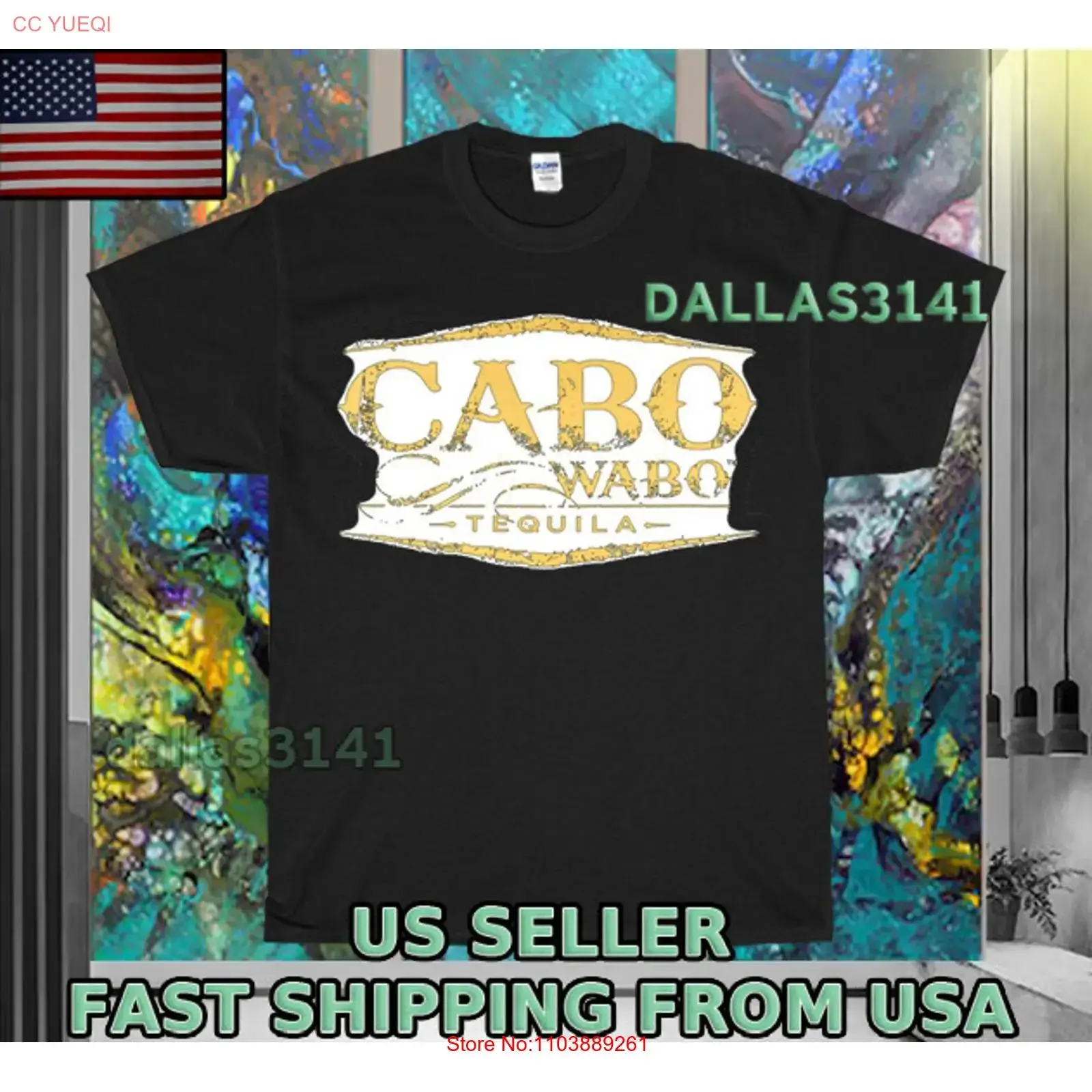 NOUVELLE T-SHIRT UNISEXE AMUSANT AVEC LOGO CABO WABO CANTINA TEQUILA, TAILLES S À 5XL, EFFET VINTAGE, LÉGÈREMENT DÉCHIRÉ, MODE MASCULINE GRAPHIQUE