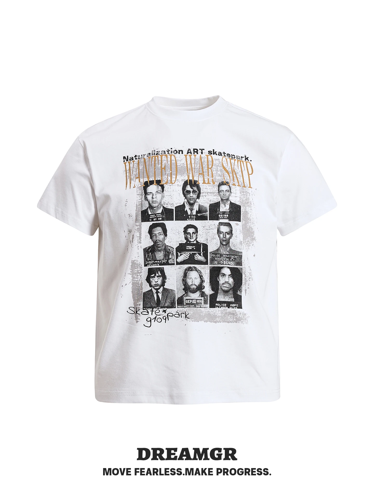 

Летняя плотная футболка с круглым вырезом и коротким рукавом, с принтом на талии, базовый слой, топ с круглым вырезом в стиле Skateband