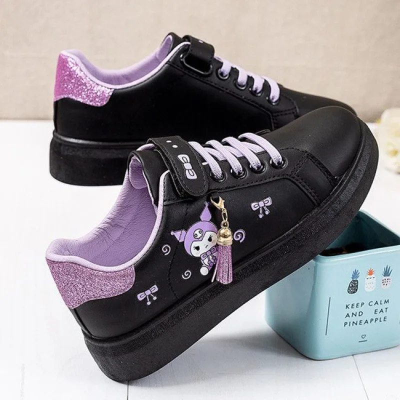 Sanrio Kawaii Mesh Board Shoes Anime Kuromi Cinnamoroll Cute Cartoon Summer New Children Breathable Lightweight Sneakers Gift