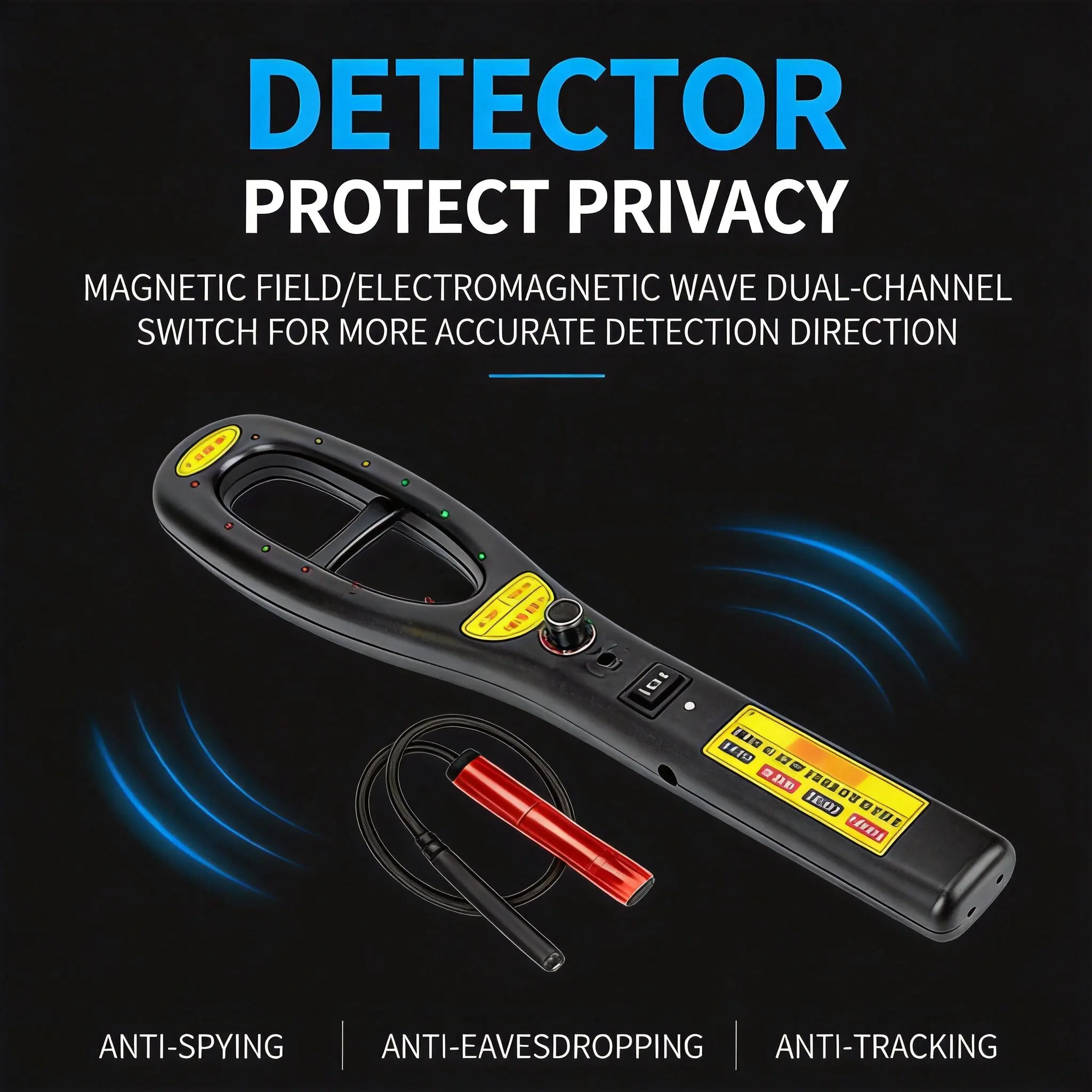 Multi-function Anti Spy Detector Car GPS Tracker Finder RF Wireless Signal Scanner Hidden Camera Detector Audio Bug Finder Priva