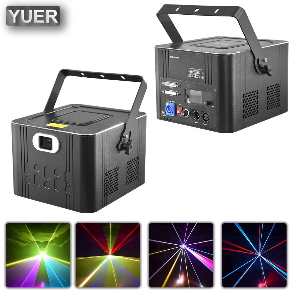 30KPPS 40KPPS 15W Full Color Laser Light DMX512 18/29CH Animation Pattern Scaning Effect Laser Projector DJ Disco Stage Party