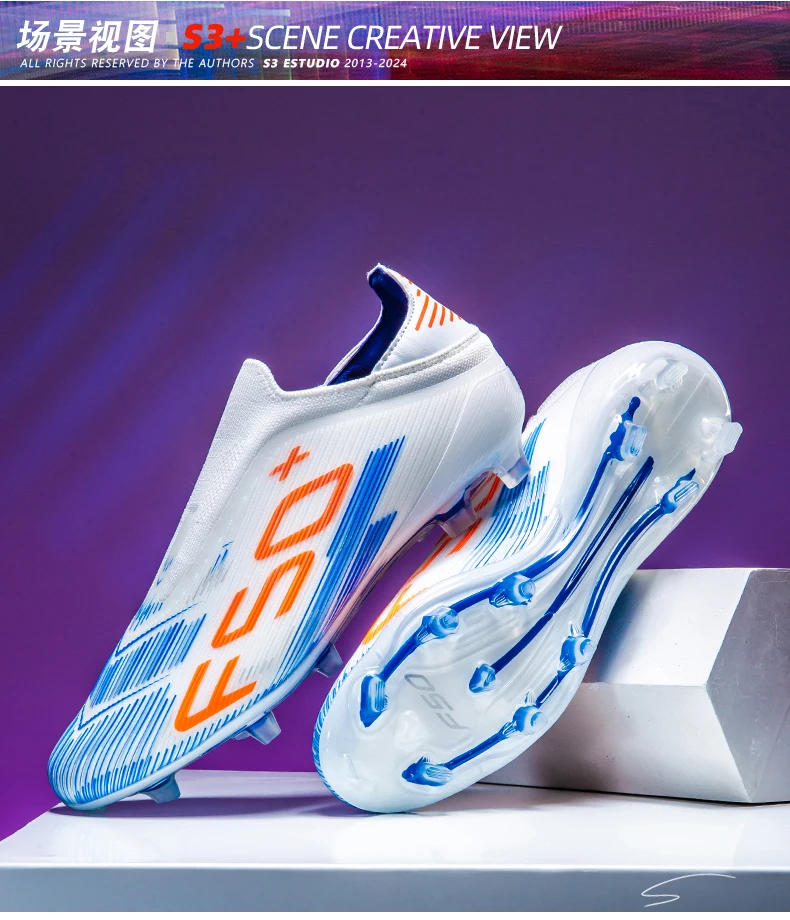 Neue Fußballschuhe für Herren, rutschfeste Fußballschuhe für den Innenbereich, professionelle Turf-Futsal-Schuhe für Rasen, ultraleicht, sportlich, bequem, für Erwachsene – Detail 2