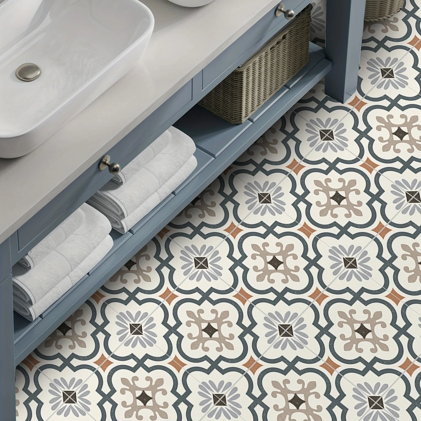 Matte Waterproof Vinyl Floor Tile Sticker 2
