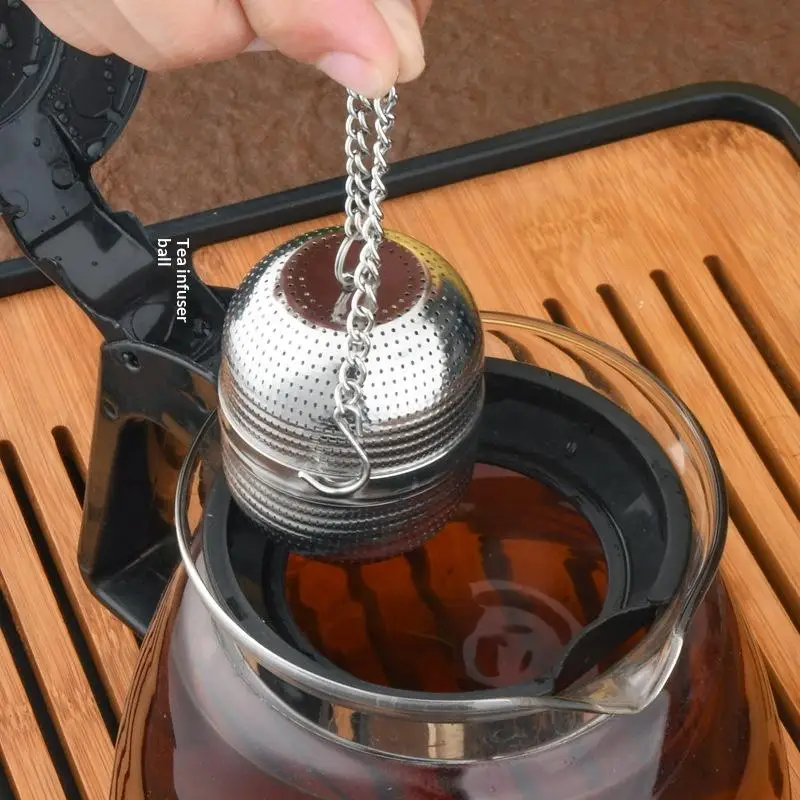 Stainless Steel Tea Infuser With Chain Fine Mesh Filters For Tea Spice Coffee Diffuser Teaware