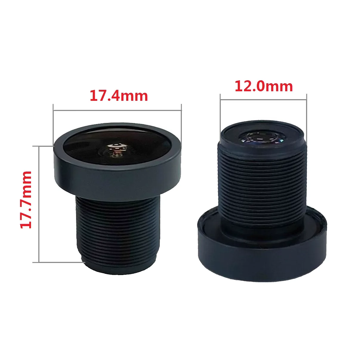 5MP  high-definition F1.2 large aperture starlight level lens, low light day night full-color 2.8mm wide-angle M12 small lems