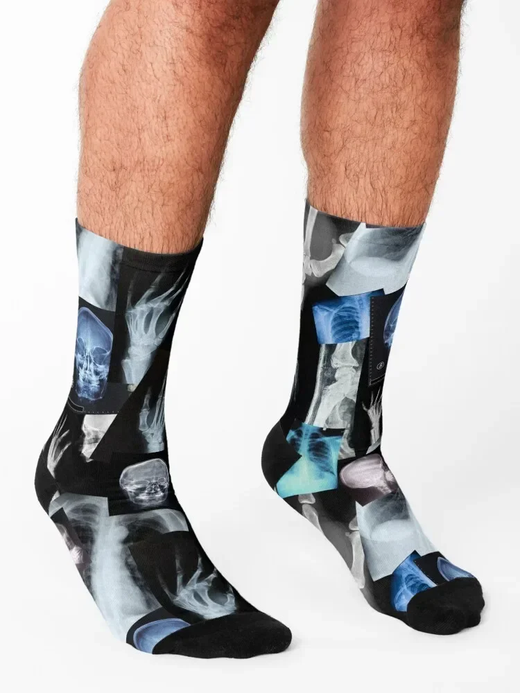 X Ray Pattern - Human Anatomy Socks Climbing ankle fashionable cotton Socks For Girls Men's