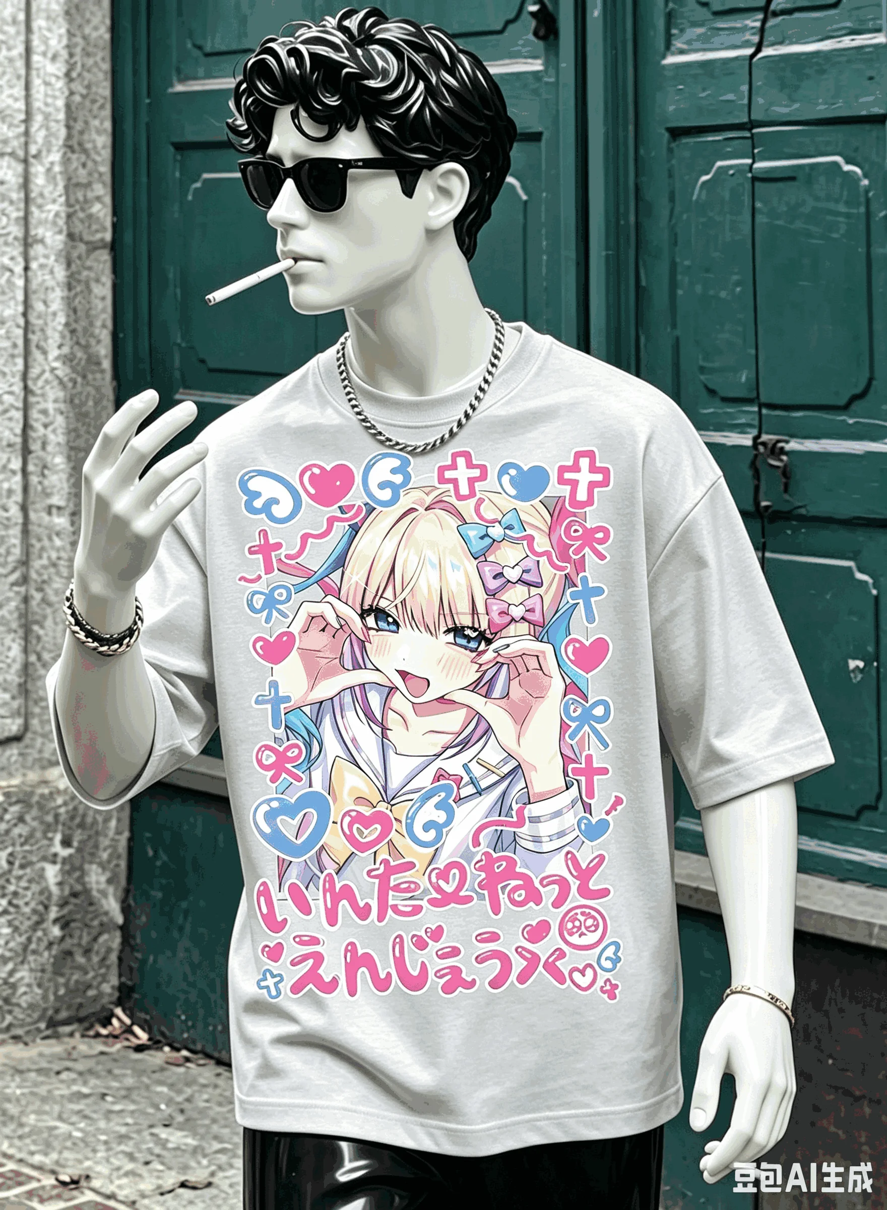 Needy Streamer Overload Übergroßes Unisex-T-Shirt mit Grafikdruck und Rundhalsausschnitt für Männer und Frauen, hochwertig, Y2k, kurze Ärmel, atmungsaktiv – Detail 21