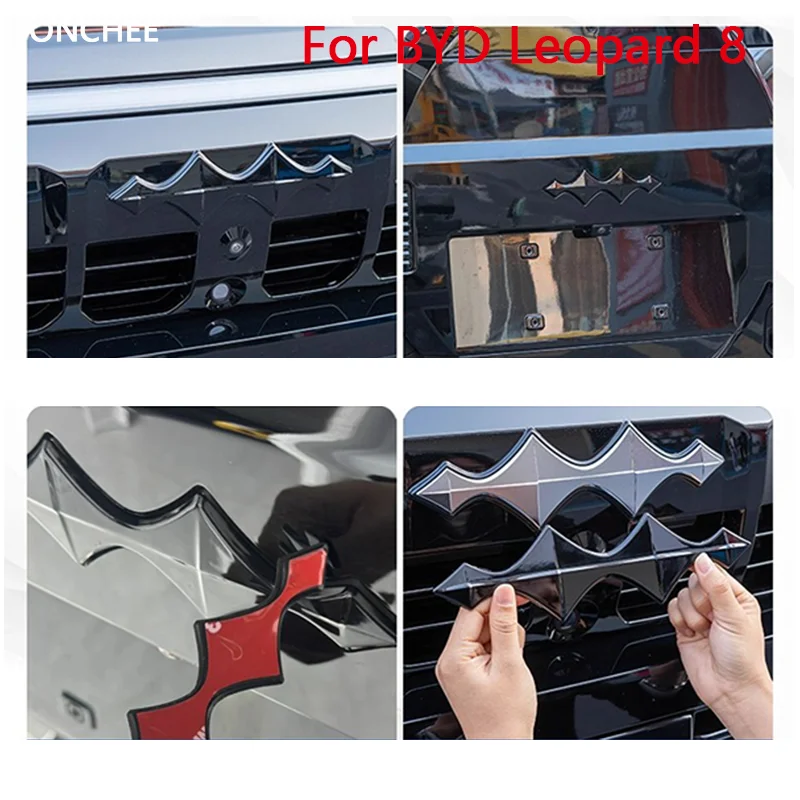 دارث فيدر شعار سيارة ملصق مزخرفة ل BYD ليوبارد 8 2024 2025 الأمامي والخلفي اسودت علامة محور عجلات شعار لوازم السيارات