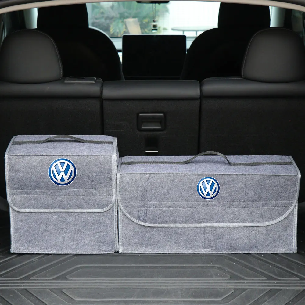 1pcs Folding Car Trunk Storage Box Auto Stowing Accessories For Volkswagen VW Jetta Polo Rline GTI Bora MK7 Beetle Passat b6 b5