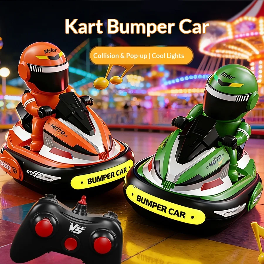 Remote Control Bumper Car 2.4G Collision Ejection Multiplayer Battle Interactive Motorcycle-Shaped Kids Electric Racing Toy