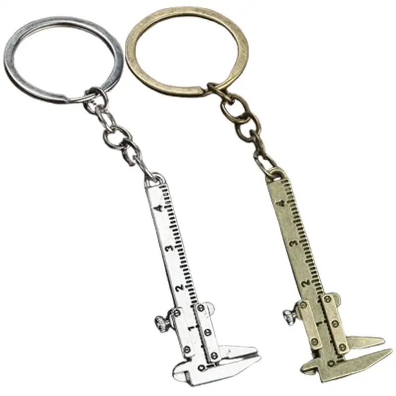 0-40mm Portable Mini Zinc Alloy Vernier Caliper With Chain Keychain And 1mm Accuracy For Measurement Woodworking Tools