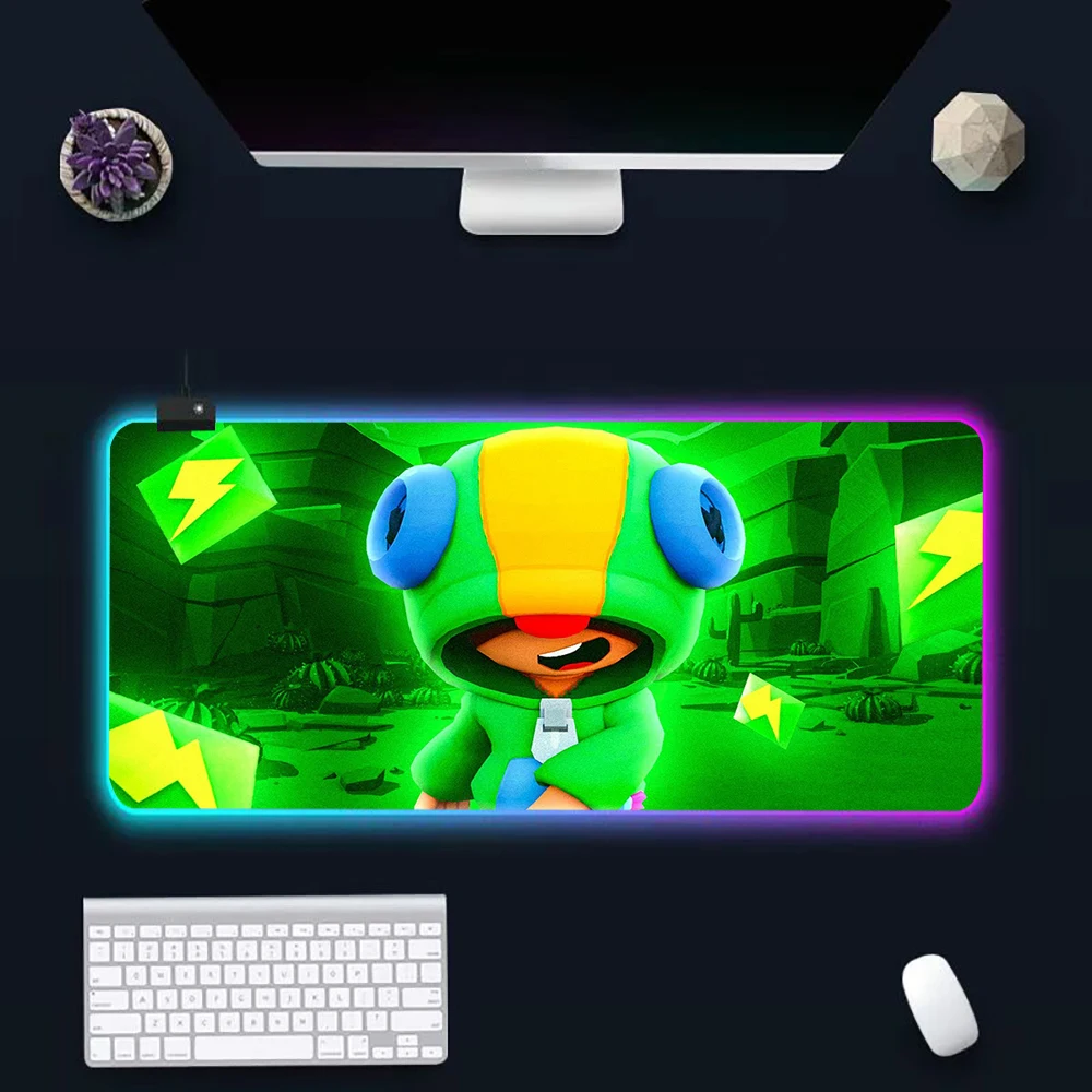 

Крутой стильный игровой коврик для мыши Leons RGB с LED-подсветкой, резиновый коврик для мыши для ПК, игровой коврик для компьютера