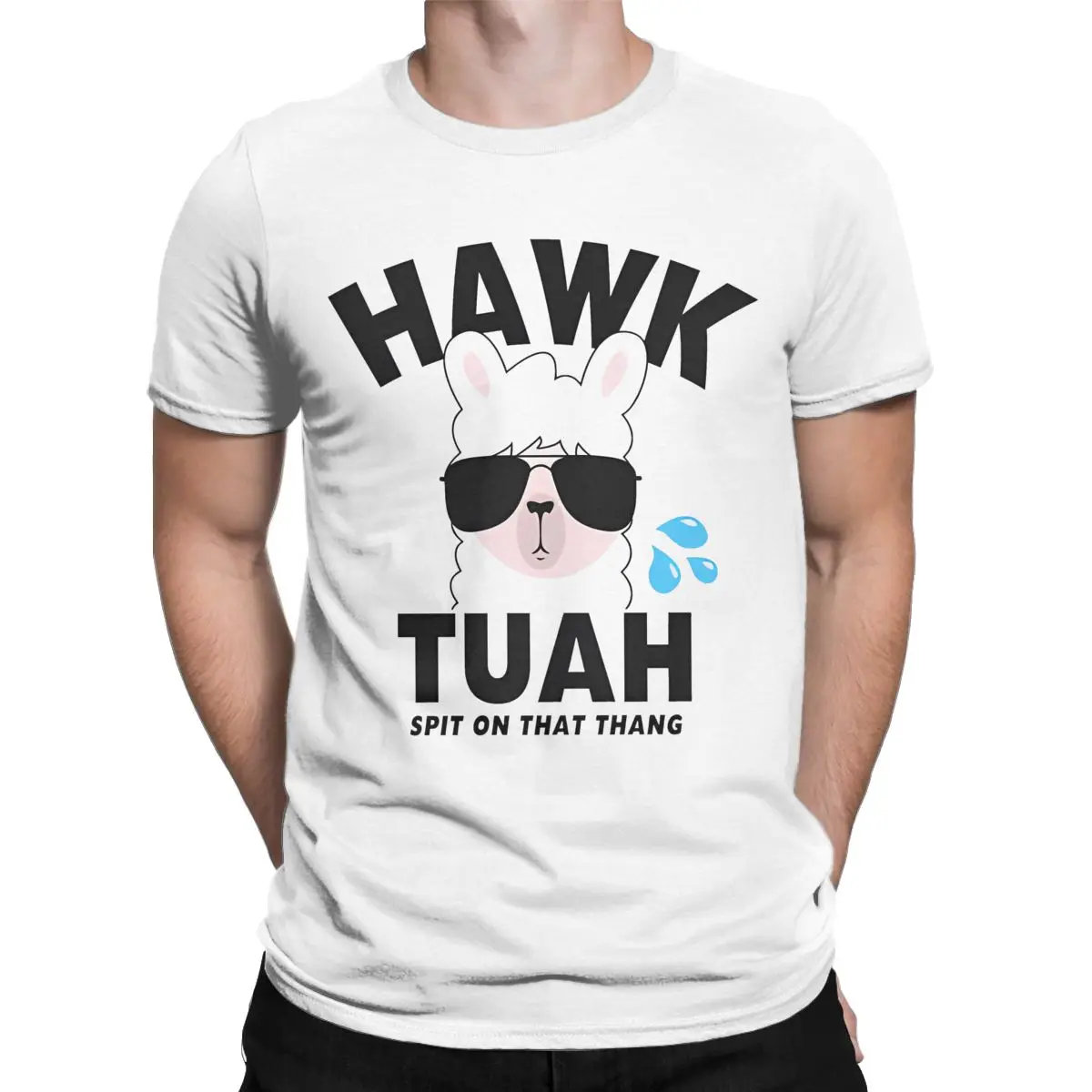 Hawk Tuah Spit On That Thang Lama T Shirt Accessories Men Women Cotton Vintage Funny T-shirt Short Sleeve Clothes Gift Idea