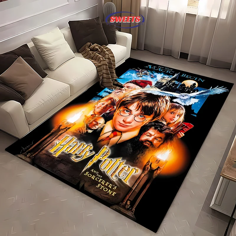 New To Harry Potter Poster Carpet! Beautify The Space, Add Soft and Comfortable, Living Room Bedroom Office Area Can Be Used Mat