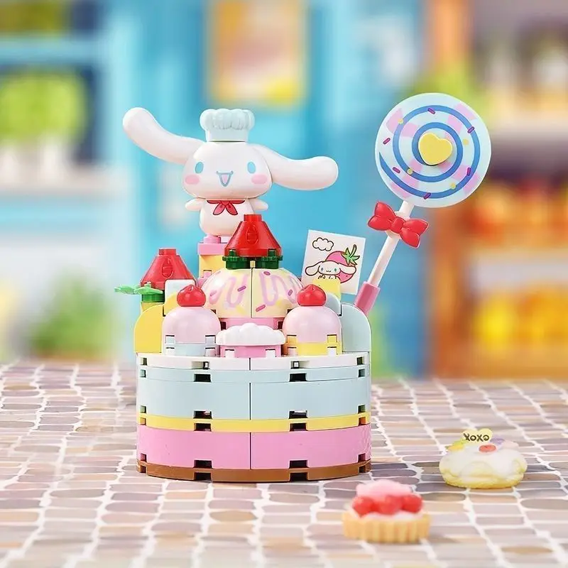 Keeppley Sanrio Strawberry Town Thema DIY Bouwsteenspeelgoed Hello Kitty Kuromi My Melody Model Cartoon Figuur Speelgoed Meisjes Cadeau
