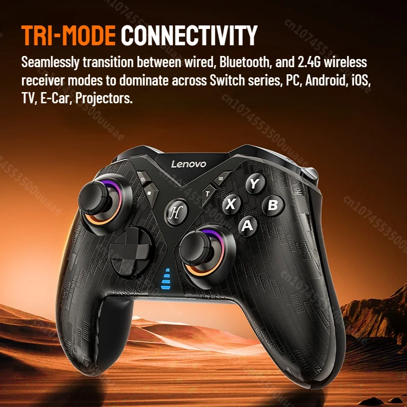Lenovo S05 Video Game Controller Dual Hall Effect Wireless Gamepad for Switch/Switch OLED/Switch Lite/PC/iPhone/Android Phones