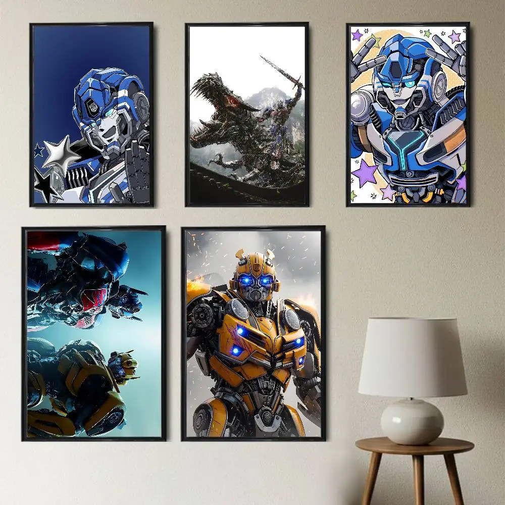 Mirage Bumblebee Transformers Poster Prints Wall Art Painting Picture Gift Living Room Bar Restaurant Dec Sticker Large