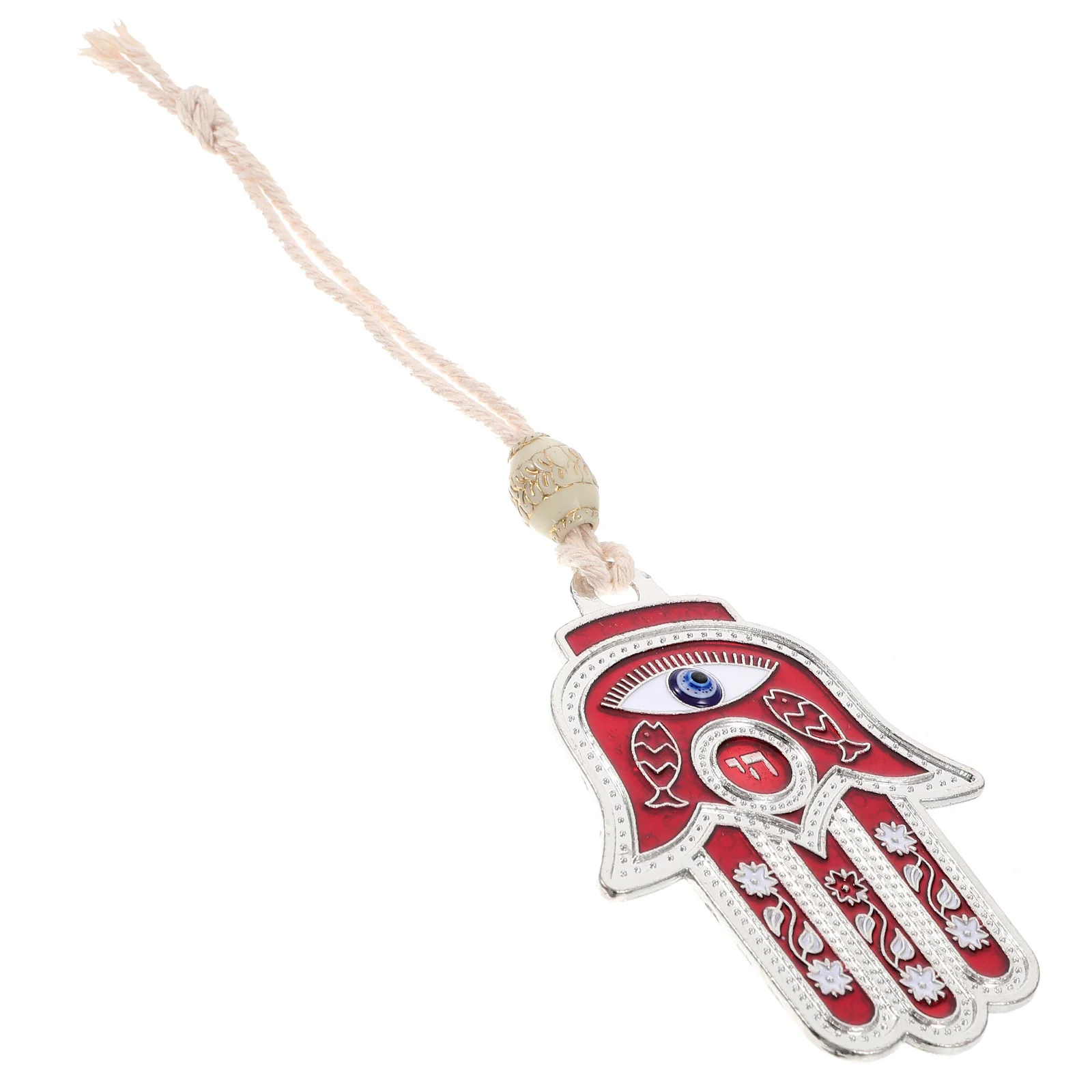 

Evil Eye Hand Pendant Adornment Keychain Blue Eyes Hanging Ornament Exquisite Metal Design Home Car Door Decor