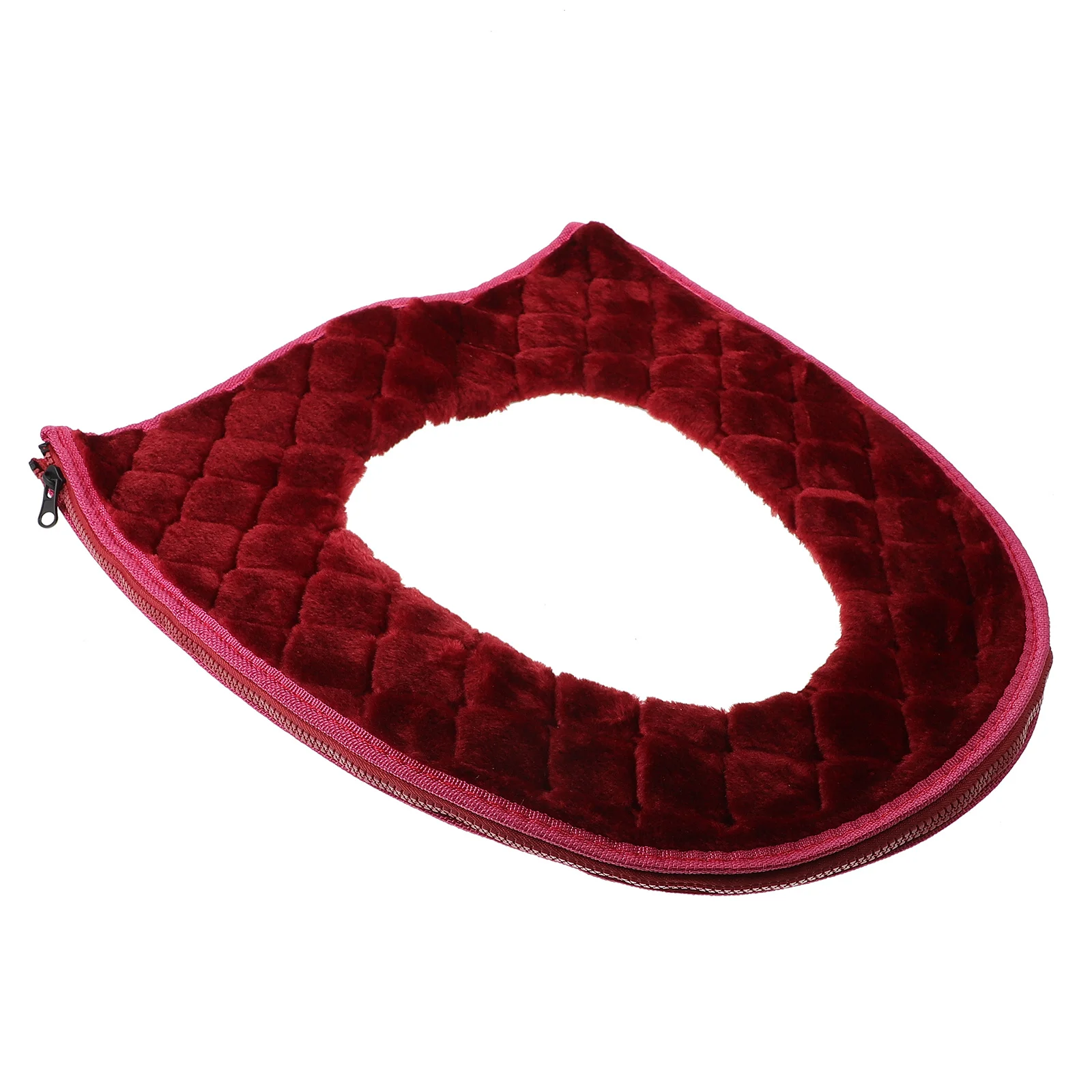 

1pc Toilet Seat Cover Cushion Washable Reusable Thick Warm Zipper Pad For Bathroom Winter Use Easy Install Gift