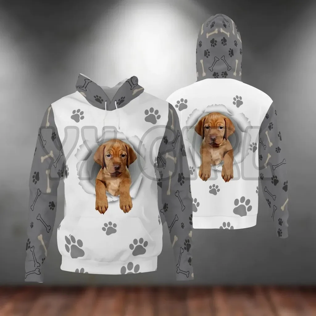 West Highland White Terrier-Paw Dog  3D Printed Hoodies  Unisex Pullovers Funny Dog Hoodie Casual Street Tracksuit