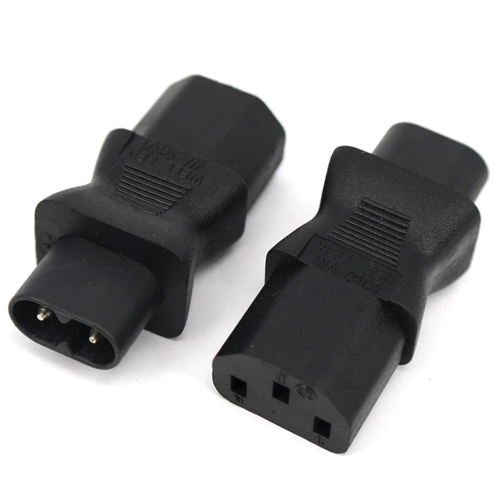 IEC320 C13 to IEC C8, IEC 3Pin female to 2Pin male power adapter Adaptor ,C8 male to IEC C13 10A 250V,C13 TO C8,C13 TO C6