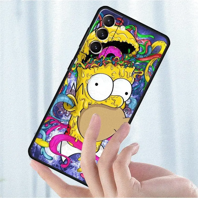 Cartoon The Simpson Case For Samsung Galaxy S24 S23 S22 Ultra S20 FE S21 S10  Note 20 10 Plus Phone Cover