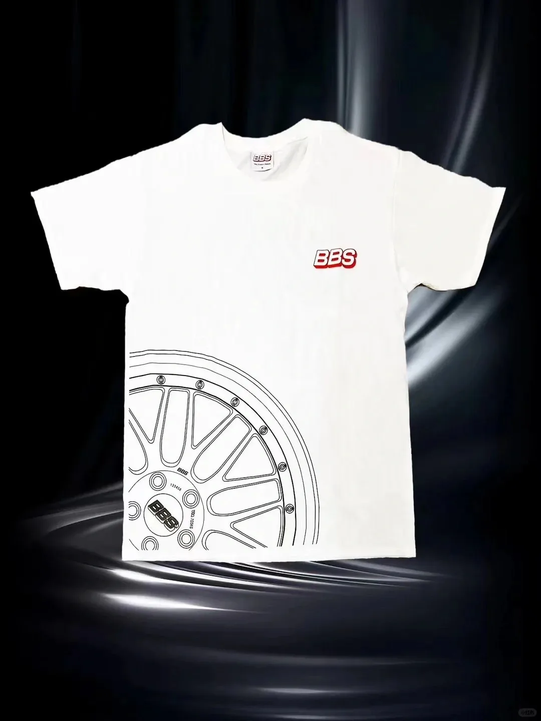 2025 夏の熱い販売 BBS 半袖修正された車文化 Tシャツホイール JDM 宮殿レベルホイールメンズピュアコットン Tシャツ