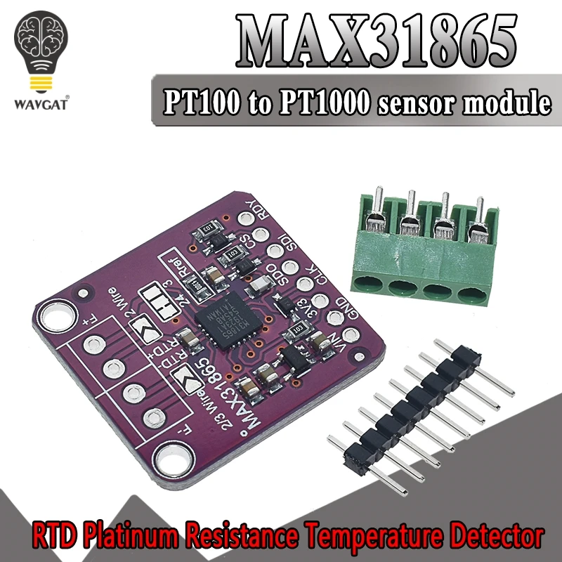 SPI 3.3V/5V MAX31865 PT100/PT1000 RTD-to-Digital Converter Temperature Thermocouple Sensor Amplifier Board Module