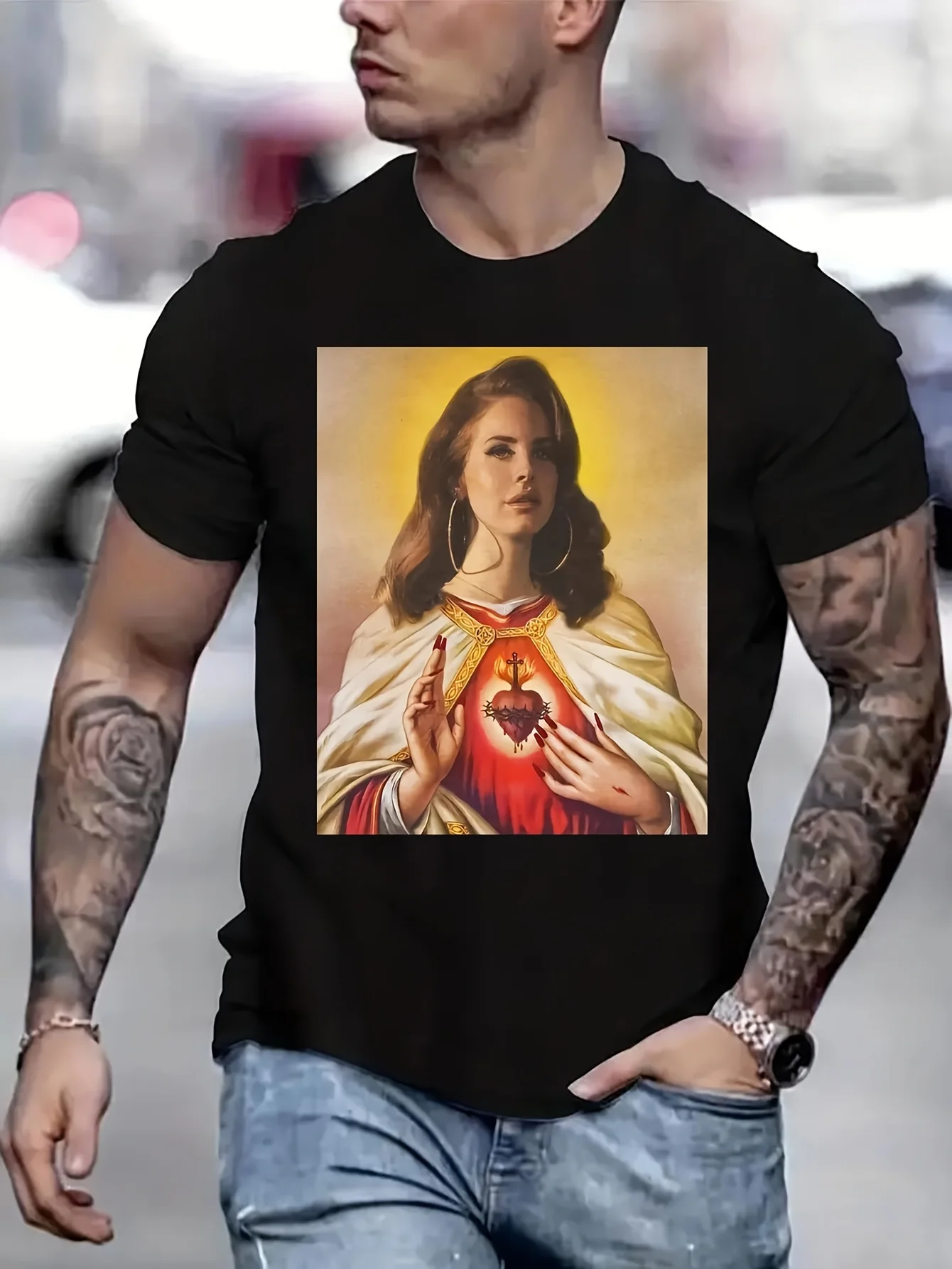 

Lana Del Rey Tops Men's Clothing Brands Streetwear Men Oversized T Shirt Men Cotton Men's T-Shirts B5023096