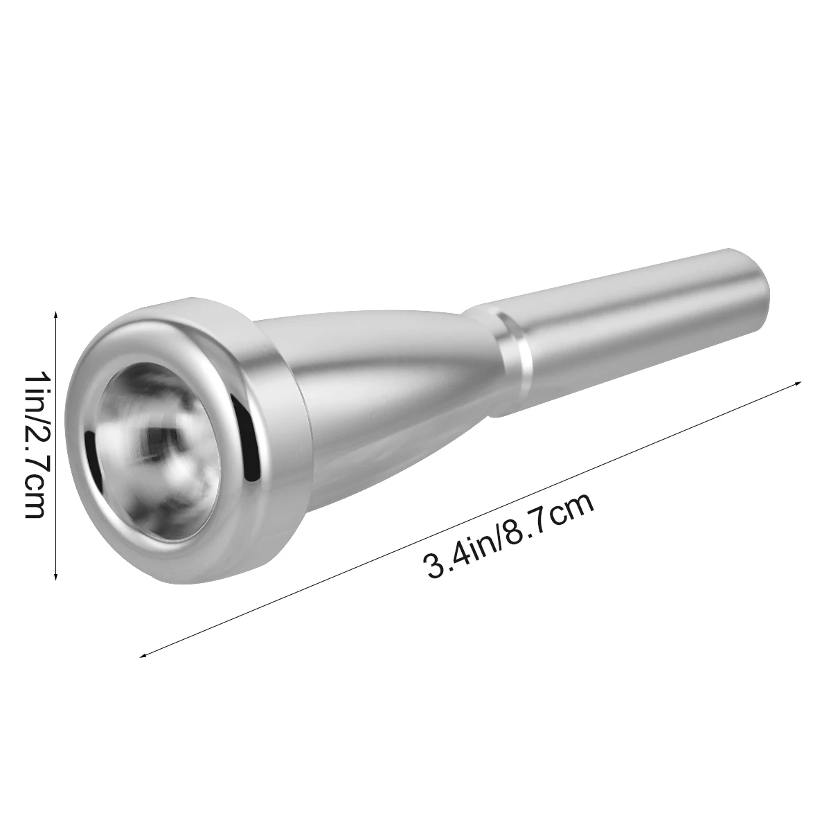 

French Horn Mouthpiece Silver Plated Professional Musical Instrument Trumpet Mouth Small Size Metal Smooth Legato Sound Rich