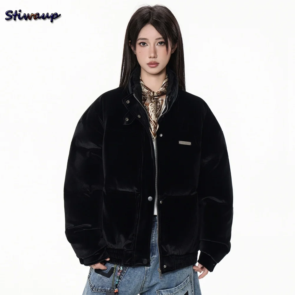 

Женский зимний пуховик, черный модный брендовый роскошный пуховик с подкладкой, легкий пуховик, женская новая популярная одежда