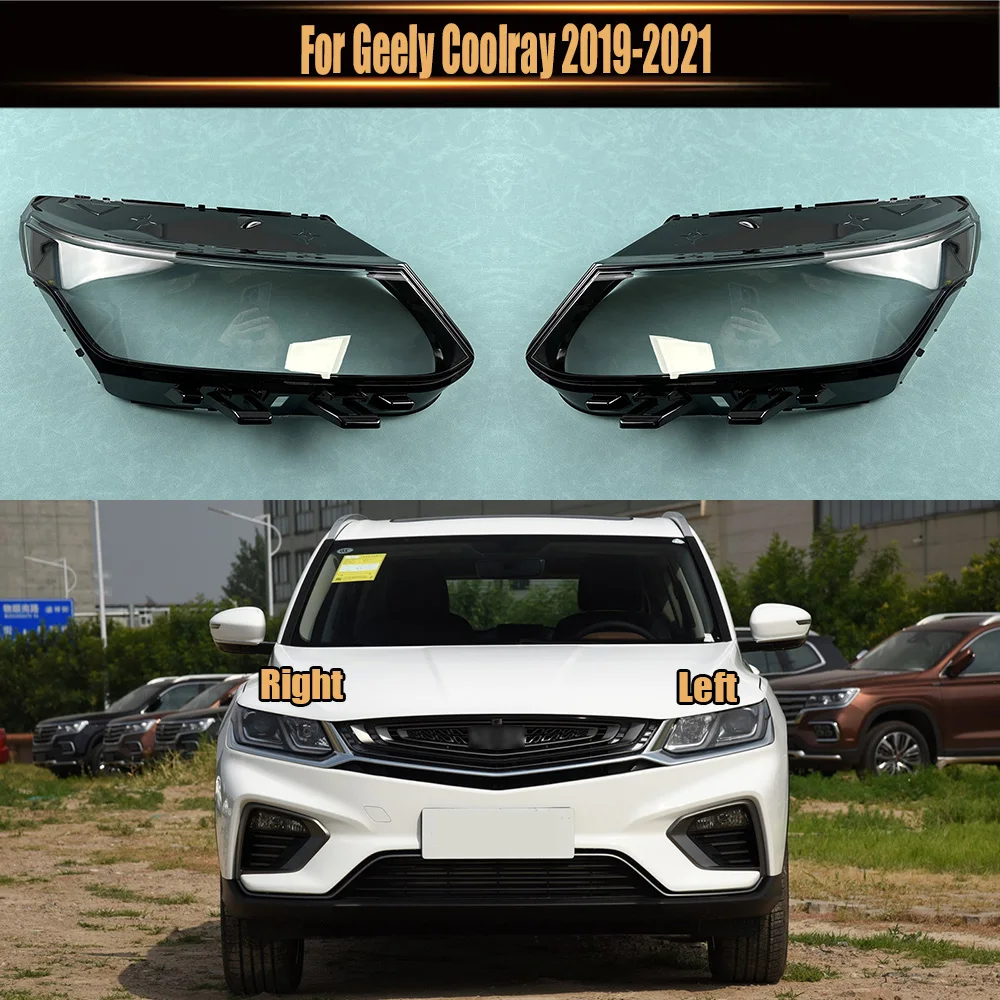 For Geely Coolray 2019 2020 2021 Car Front Headlight Lens Cover Headlamp Lampshade Lampcover Head Lamp Light Covers Shell Glass