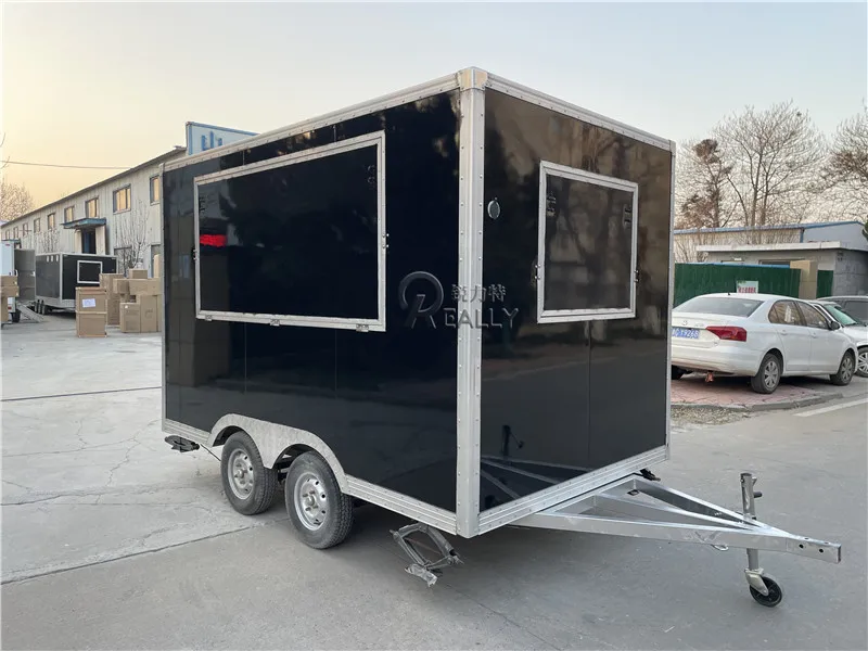 Pizza Truck Trailer Customized Mobile Food Trailer For Hot Dog Bbq Burger Restroom Shower and Locker Room Trailers