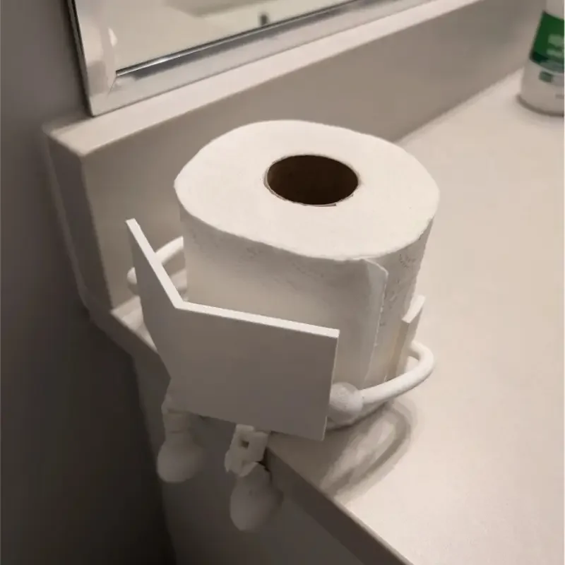 News Reading Scroll Companion -3D Printed Unique Toilet Paper Holder, Adding Fun To Your Bathroom, Suitable for Office Bathrooms