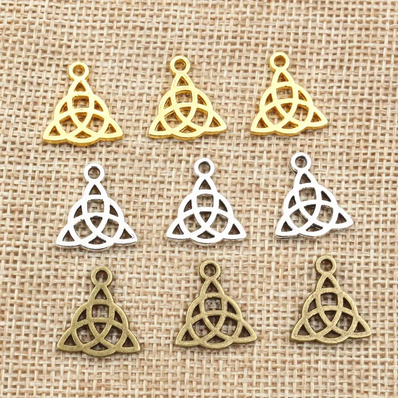 16x14mm 30pcs Antique Silver Plated Bronze Gold Triangular Symbols Handmade Charms Pendant:DIY for bracelet necklace