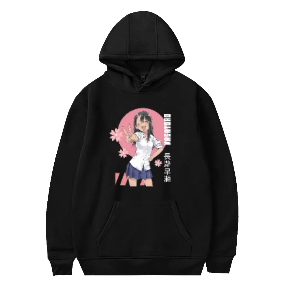 Não brinquedo comigo miss nagatoro hoodies feminino manga longa pulôver com capuz moletom casual streetwear anime agasalho 2024