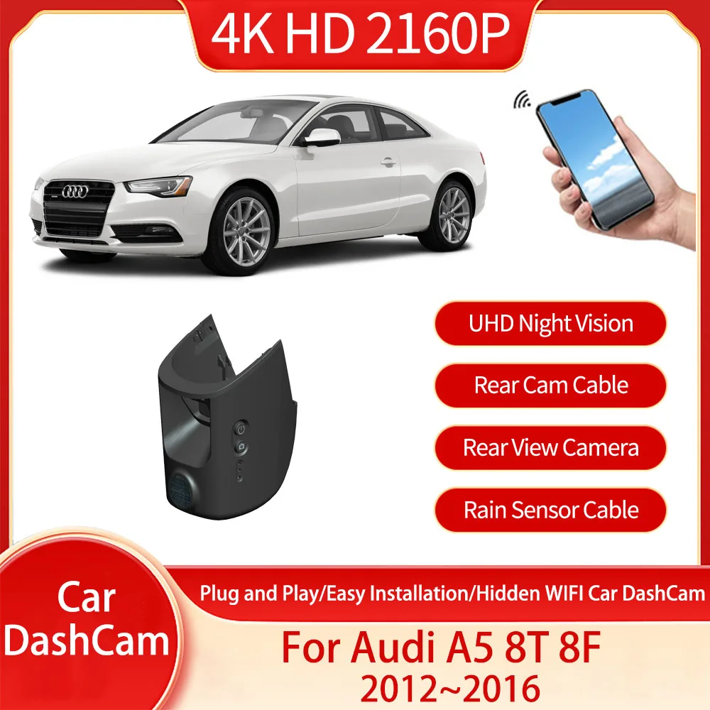 For Audi A5 8T 8F 2012 2013 2014 2015 2016 HD NEW Driving Recorder Front And Rear Lens Video Cycle Dual Lens Vehicle Accessories