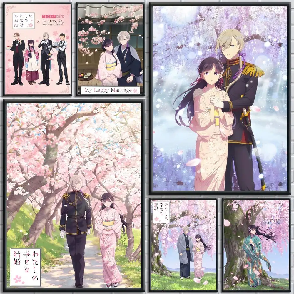 

Anime My Happy Marriage Poster HD Self Adhesive Waterproof Wall Art Ideal for Home Office Dorm Bedroom Great Gift