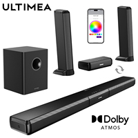 ULTIMEA 5.1ch Soundbar with Dolby Atmos, Soundbar with RGB Light & App Control, Bluetooth Speakers HDMI eARC for Home Cinema