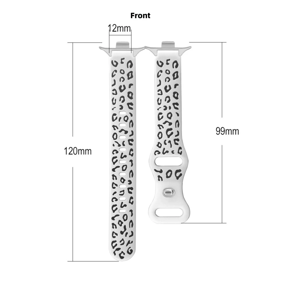Silicone Wristband For Xiaomi Band 8Pro/Redmi Band 4 Leopard Print Quick Release Waterproof Adjustable Sport Smart Watch Strap