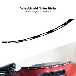 Motorcycle Windshield Trim Black Windscreen Trim Cover For Harley Touring Ultra Limited Electra Street Tri Glide FLHX FLHT 14-22