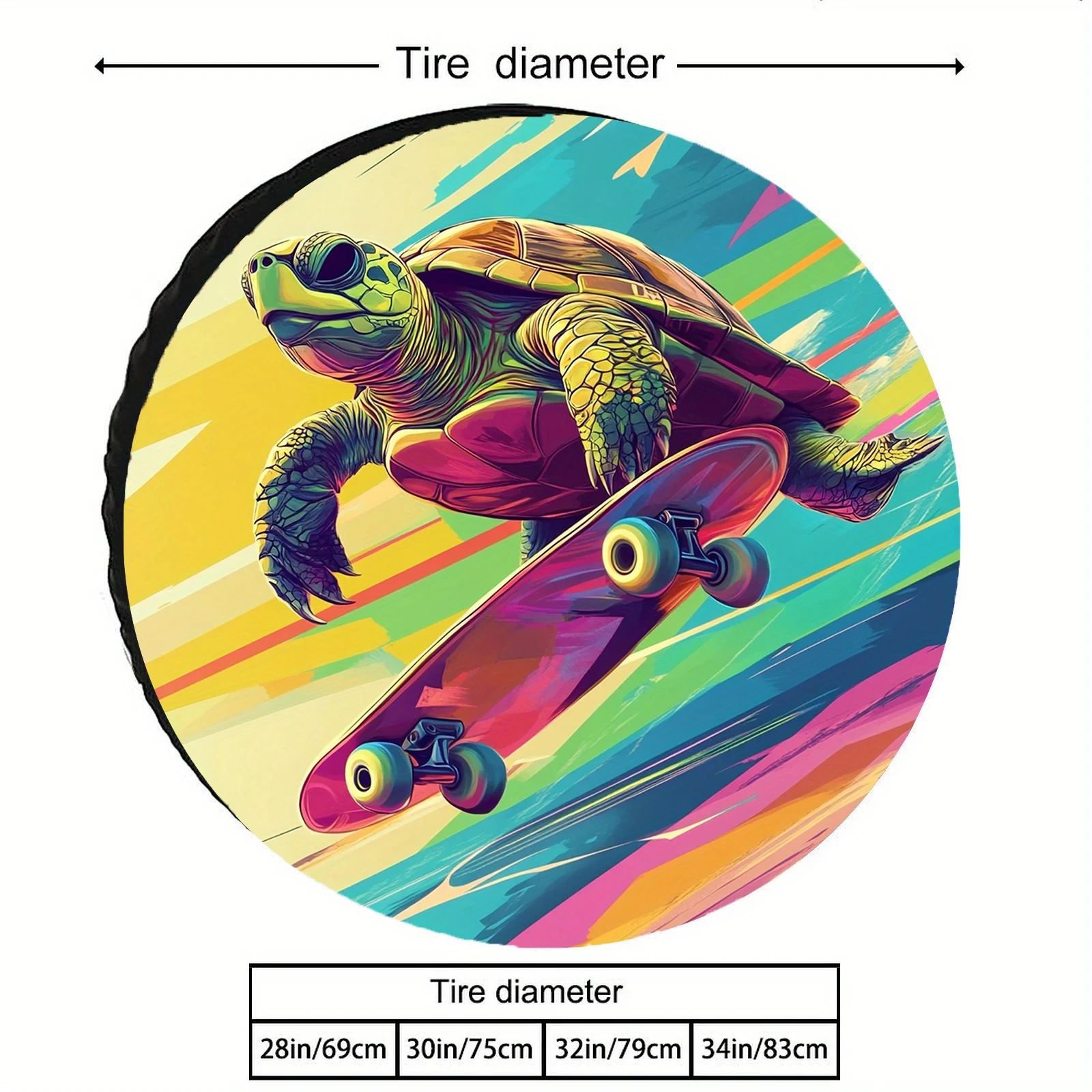 1pc HD Printed Tire Covers - Durable Protective Tire Protectors For Off-Road Vehicles, RVs & Travel Trailers | Vibrant Cartoon T