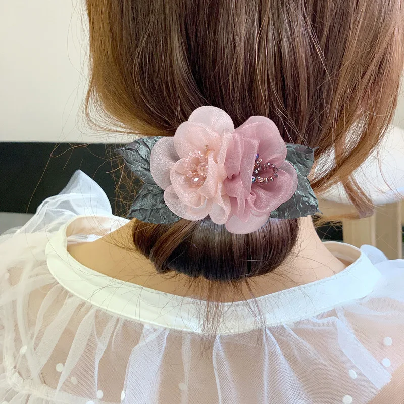 Женская сетчатая круглая заколка для волос, элегантная круглая заколка для гульки, заколка для гульки, повязка на голову, аксессуары для волос для ленивых