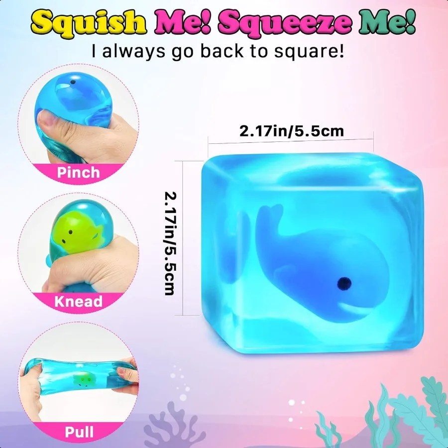 Squishy Str Cube Fidget Toys Adults Glow in The Dark Sensory Toys for with Autism Str Balls for Squeeze Toys for Anxiety Str Re